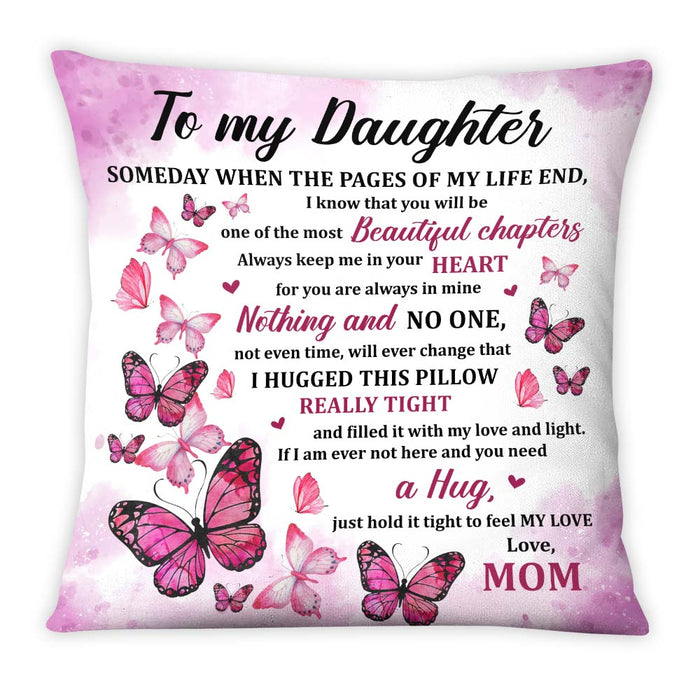 Personalized Gift For Daughter Hug This Butterfly Pillow 27116 Famvibe