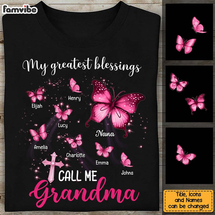 Personalized Gift For Grandma My Greatest Blessings Butterfly Shirt - Hoodie - Sweatshirt 27118 1