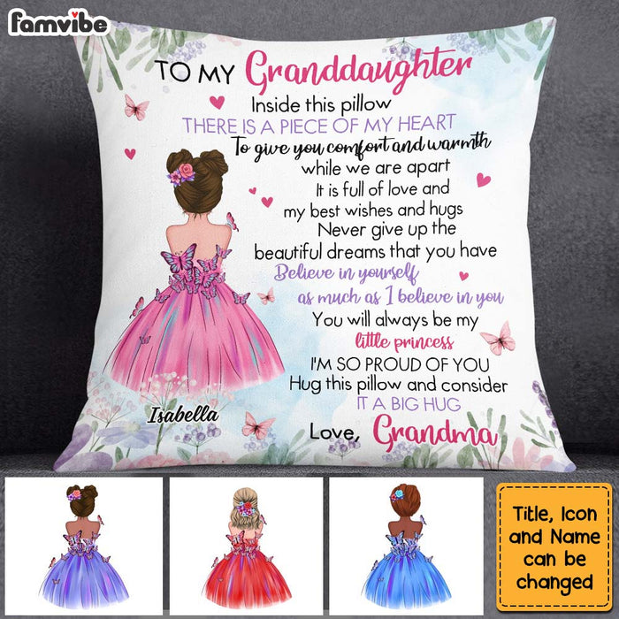 Personalized Gift For Granddaughter My Heart Inside This Pillow 27123 1