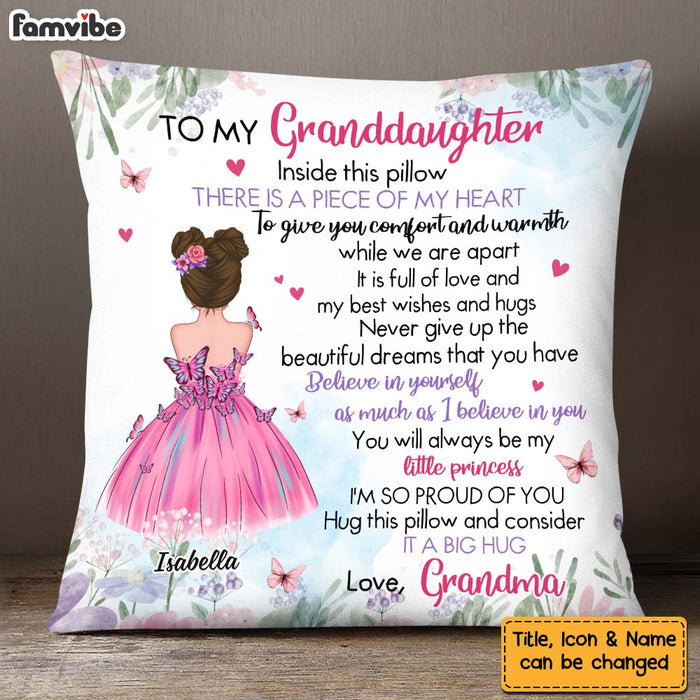 Personalized Gift For Granddaughter My Heart Inside This Pillow 27123 1