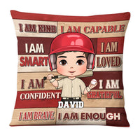 Personalized Gift For Grandson Baseball Affirmations Pillow 27124 thumb 1