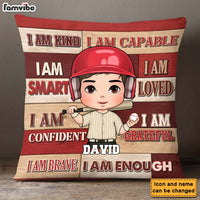 Personalized Gift For Grandson Baseball Affirmations Pillow 27124 thumb 1