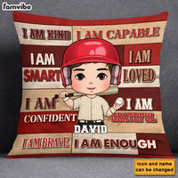 Personalized Gift For Grandson Baseball Affirmations Pillow 27124 thumb 1