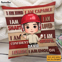 Personalized Gift For Grandson Baseball Affirmations Pillow 27124 thumb 1