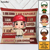 Personalized Gift For Grandson Baseball Affirmations Pillow 27124 thumb 1