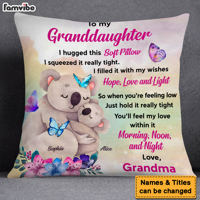 Personalized Gift for Granddaughter Koala Hug Pillow 27128 1