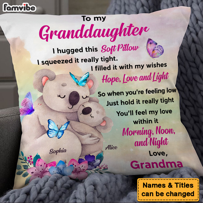 Personalized Gift for Granddaughter Koala Hug Pillow 27128 1