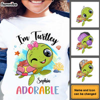 Personalized Gift For Granddaughter Grandson Turtle Kid I'm Turtley Adorable Kid T Shirt 27129 thumb 1