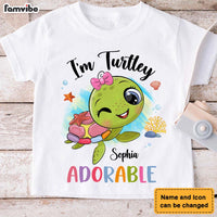 Personalized Gift For Granddaughter Grandson Turtle Kid I'm Turtley Adorable Kid T Shirt 27129 thumb 1