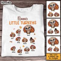 Personalized Gift For Grandma Thanksgiving Little Turkey Shirt - Hoodie - Sweatshirt 27130 thumb 1