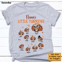 Personalized Gift For Grandma Thanksgiving Little Turkey Shirt - Hoodie - Sweatshirt 27130 thumb 1
