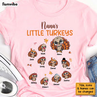 Personalized Gift For Grandma Thanksgiving Little Turkey Shirt - Hoodie - Sweatshirt 27130 thumb 1