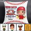 Personalized Gift For Grandson Born With Baseball In Their Souls Pillow 27133 1