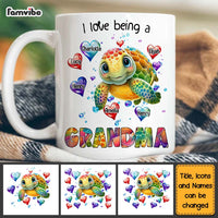 Personalized Gift For Grandma I Love Being A Grandma Turtle Heart Mug 27134 thumb 1
