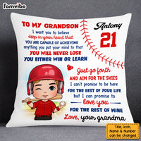 Personalized Gift For Grandson Baseball Pillow 27136 thumb 1