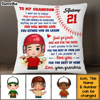 Personalized Gift For Grandson Baseball Pillow 27136 thumb 1