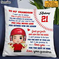 Personalized Gift For Grandson Baseball Pillow 27136 thumb 1
