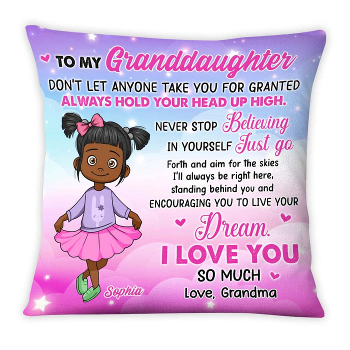 Personalized Gift For Granddaughter Go Forth Aim For The Skies Pillow 27137 1