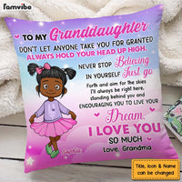 Personalized Gift For Granddaughter Go Forth Aim For The Skies Pillow 27137 thumb 1