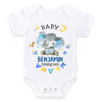 Personalized Gift For Baby Coming Soon Cute Elephant Baby Onesie 27138 thumb 1