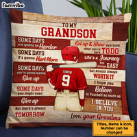 Personalized Gift For Grandson Baseball Believe In Youself Pillow 27142 thumb 1