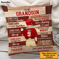 Personalized Gift For Grandson Baseball Believe In Youself Pillow 27142 thumb 1