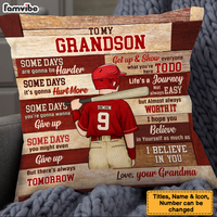 Personalized Gift For Grandson Baseball Believe In Youself Pillow 27142 thumb 1