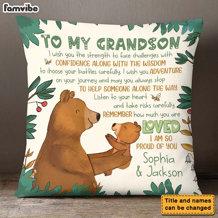 Personalized Gift For Grandson I Wish You The Strength Pillow 27143 1