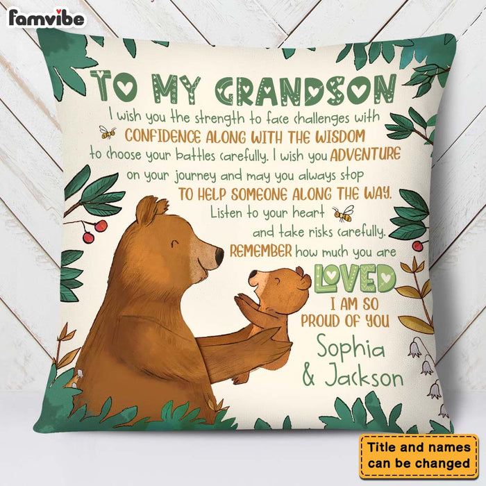 Personalized Gift For Grandson I Wish You The Strength Pillow 27143 1
