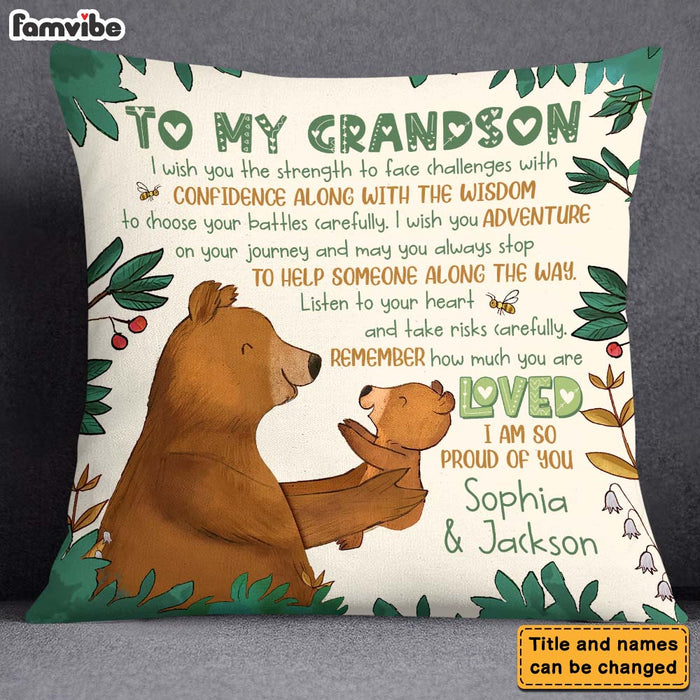 Personalized Gift For Grandson I Wish You The Strength Pillow 27143 1