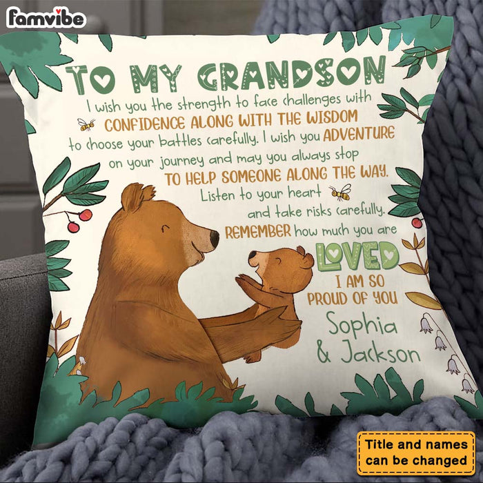 Personalized Gift For Grandson I Wish You The Strength Pillow 27143 1