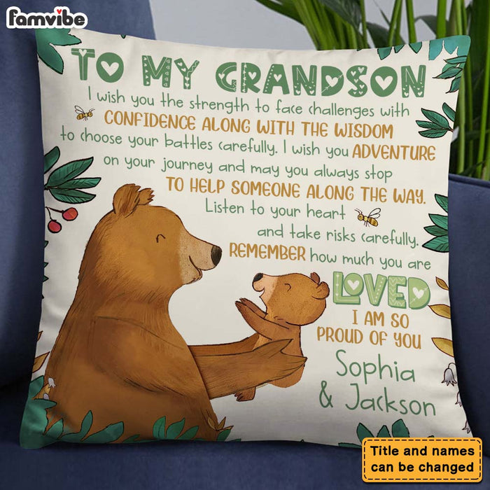 Personalized Gift For Grandson I Wish You The Strength Pillow 27143 1
