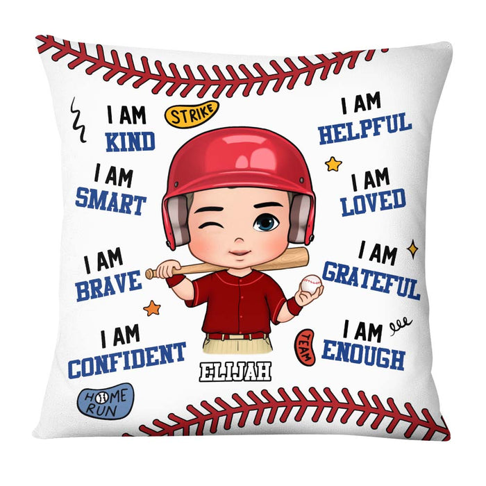 Personalized Gift For Grandson Baseball Affirmation Pillow 27144 1