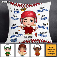 Personalized Gift For Grandson Baseball Affirmation Pillow 27144 thumb 1