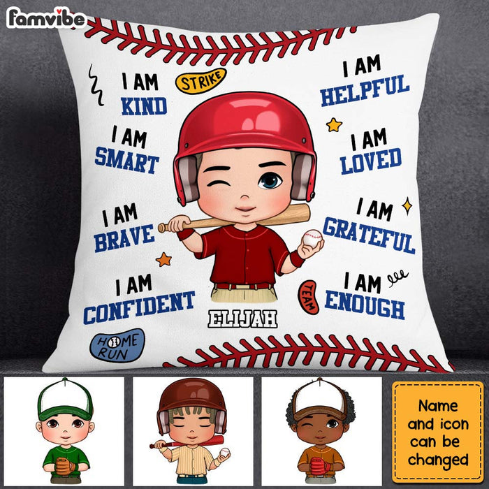 Personalized Gift For Grandson Baseball Affirmation Pillow 27144 1