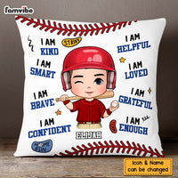 Personalized Gift For Grandson Baseball Affirmation Pillow 27144 thumb 1