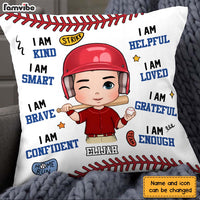 Personalized Gift For Grandson Baseball Affirmation Pillow 27144 thumb 1