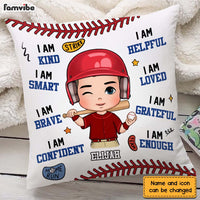 Personalized Gift For Grandson Baseball Affirmation Pillow 27144 thumb 1