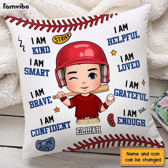 Personalized Gift For Grandson Baseball Affirmation Pillow 27144 1