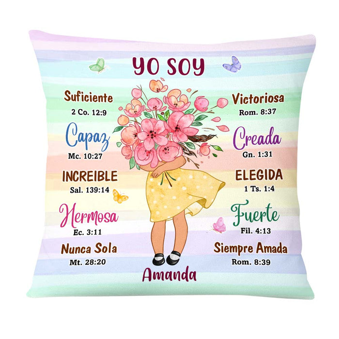 Personalized Gift for Granddaughter Daughter Yo Soy Inspiracion Spanish Bible Pillow 27146 1