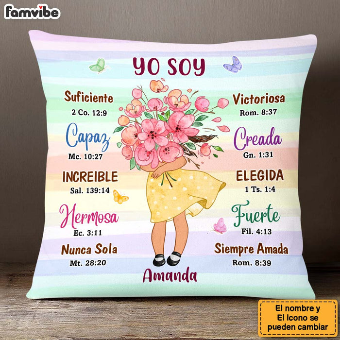 Personalized Gift for Granddaughter Daughter Yo Soy Inspiracion Spanish Bible Pillow 27146 1