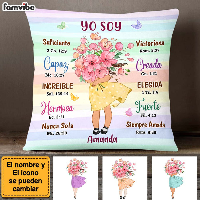 Personalized Gift for Granddaughter Daughter Yo Soy Inspiracion Spanish Bible Pillow 27146 1