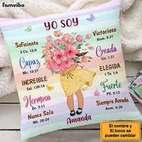 Personalized Gift for Granddaughter Daughter Yo Soy Inspiracion Spanish Bible Pillow 27146 thumb 1