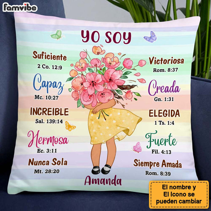 Personalized Gift for Granddaughter Daughter Yo Soy Inspiracion Spanish Bible Pillow 27146 1