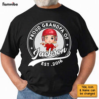Personalized Gift For Grandpa Baseball Proud Shirt - Hoodie - Sweatshirt 27160 thumb 1