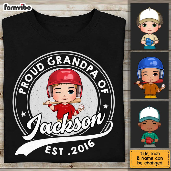 Personalized Gift For Grandpa Baseball Proud Shirt - Hoodie - Sweatshirt 27160 1