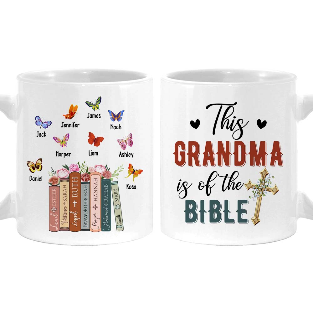 Personalized Gift for Grandma Is Of The Bible Floral Books Mug 27162 Primary Mockup