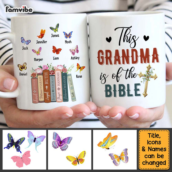 Personalized Gift for Grandma Is Of The Bible Floral Books Mug 27162 1