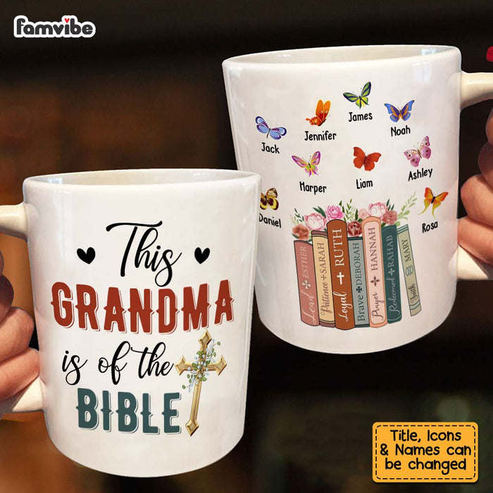 Personalized Gift for Grandma Is Of The Bible Floral Books Mug 27162 1