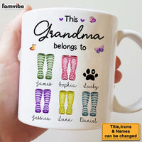 Personalized Gift For Grandma Wellies This Grandma Belongs To Mug 27163 thumb 1